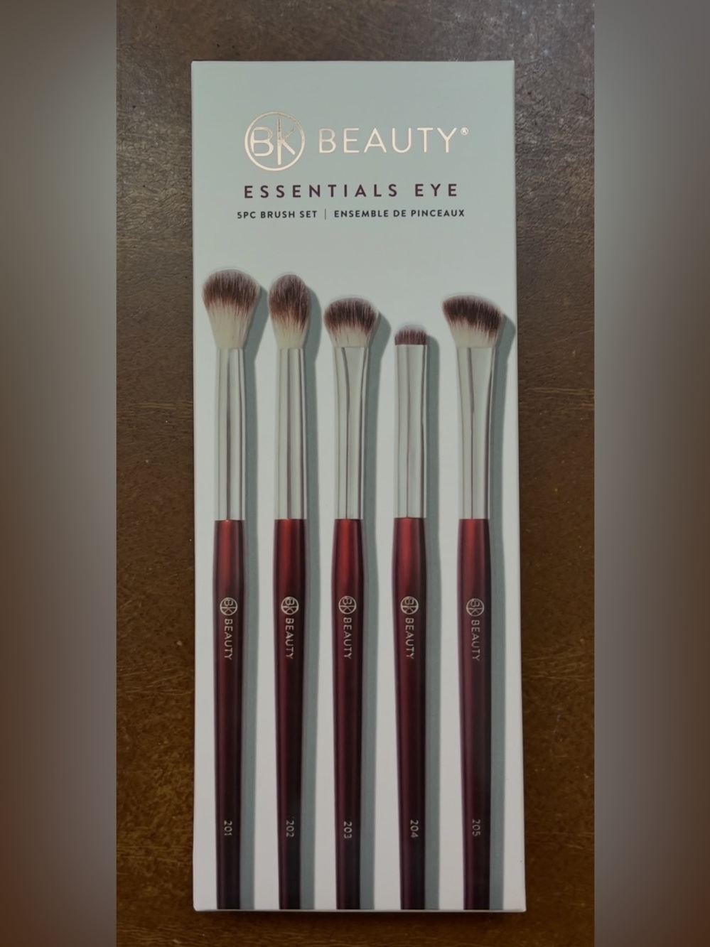 BK Beauty Essentials Eye 5-Piece Brush Set - Burgundy
